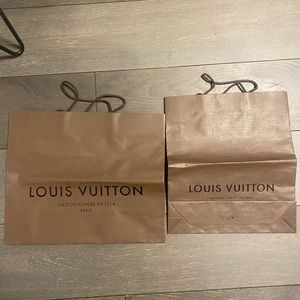 Authentic 2 Louis Vuitton shopping bags